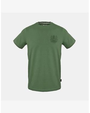 Aquascutum Crew Neck Regular Fit Short Sleeve T-Shirt - Green