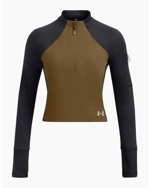 Under Armour Trail Run Zip Neck Long Sleeve Tech Top - Black