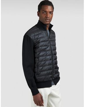 Paul & Shark Ultralight Hybrid Zip-Up Jumper - Black
