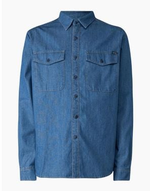 Replay Mid Wash Denim Shirt - Blue