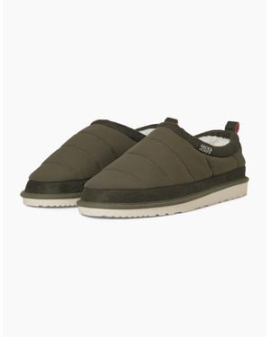 Jack & Jones Puff Mule Slippers - Green