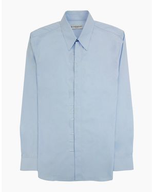 Givenchy Embroidered Split Logo Shirt Light - Blue