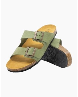 Plakton Barna Two-Strap Sandals - Green