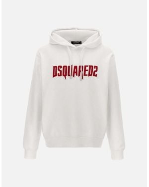DSquared² Horror Logo Hoodie - White