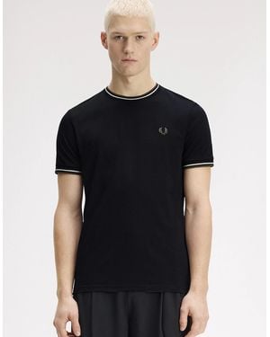 Fred Perry Twin Tipped T-Shirt - Black