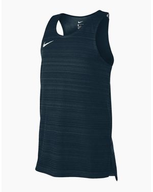 Nike Scoop Neck Sleeveless Jersey Singlet - Blue