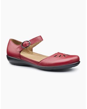 Hotter Eloise Wide Fit Mary Jane Shoes - Red