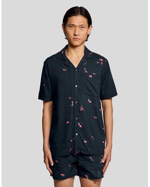 Lyle & Scott Goldfish Graphic Resort Shirt - Blue