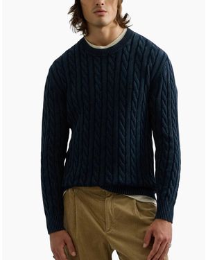 Replay Cable Knit Jumper - Blue