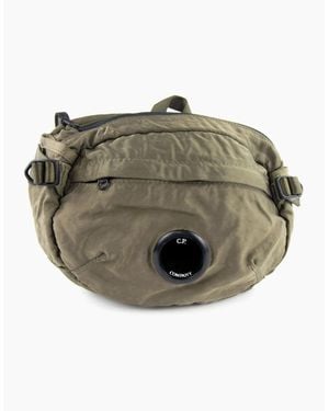 C.P. Company Garment Dyed Nylon Sateen Lens Waist Bag Dusty 661 - Green