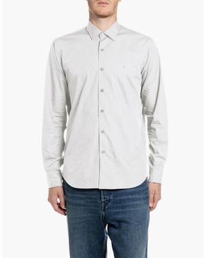 Replay Cotton Poplin Shirt - Grey