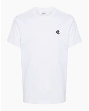 Burberry 'Parker' Tb-Embroidered Logo T-Shirt - White