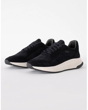 BOSS Boss Ttnm Evo Suede Trainers - Black