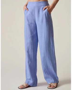 James Lakeland Relaxed Linen Trousers - Blue