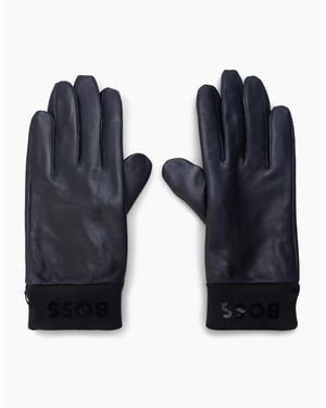 BOSS Hyden 1 Leather Gloves - Blue