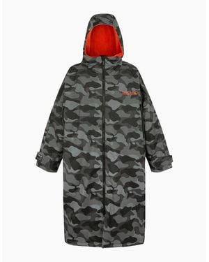 Regatta Adult Camo Changing Robe - Grey