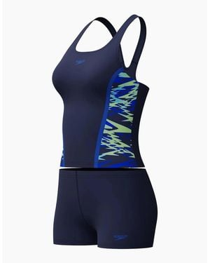 Speedo Ladies Hyperboom Splice Tankini Set - Blue