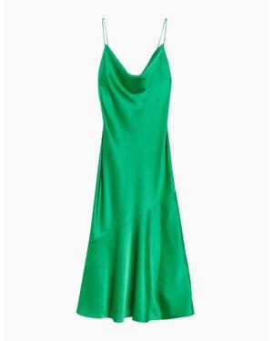 Ted Baker Tunca Satin Cowl Neck Evening Midi Dress - Green