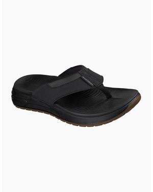 Skechers Street Retro Jogger Tate Flip Flops - Black