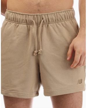 New Balance French Terry 5In Shorts - Natural