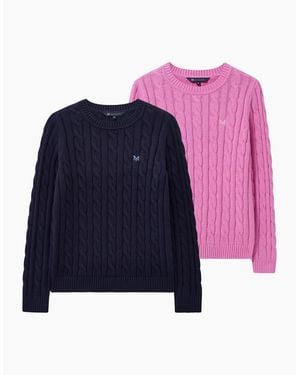 Crew Crew Neck Chunky Sweatshirt - Blue