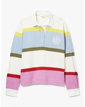 Joules Lara Slub Polo Top - Grey