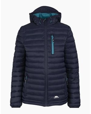 Trespass Ladies Lenka Hooded Padded Jacket - Blue