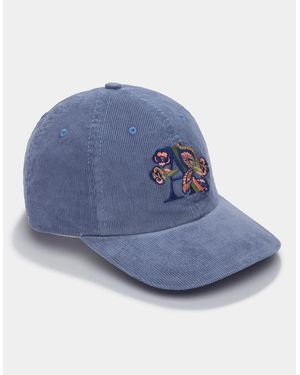 aubi Dearne Cord Cap - Blue