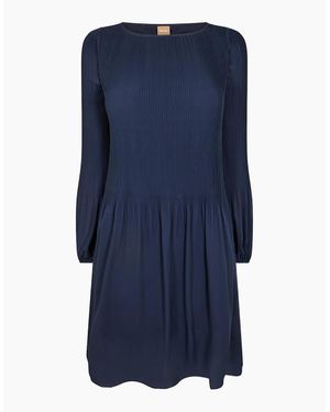 BOSS Dasie Skater Dress, Skater Dress Design - Blue