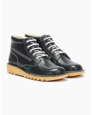 Kickers Kick Hi Core Leather /Natural Boots - Blue