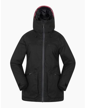 Mountain Warehouse Ladies Verbier Textured Waterproof Ski Jacket - Black