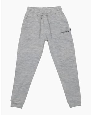 Aquascutum Solid Patterned Tapered Fit Slim Joggers - Grey