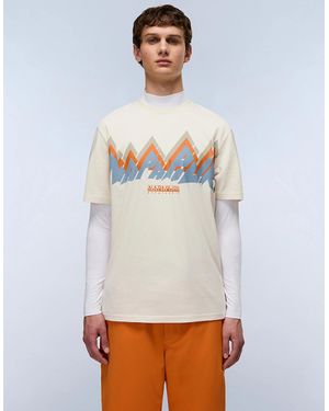 Napapijri Fiemme Jersey Short Sleeve T-Shirt - Grey