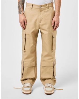 Represent Baggy Combat Cargo Trousers - Natural