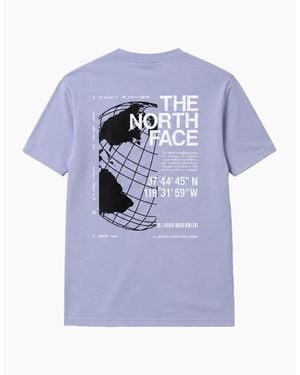 The North Face T Shirt Globe Reload Relaxed Fit Crew Neck Short Sleeve Cotton Tee - Blue