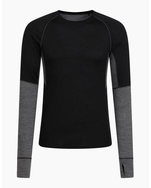 Mountain Warehouse Ultra Merino Wool Round Neck Base Layer Top - Black