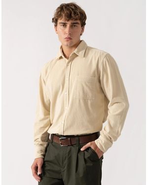 BOSS Boss Relegant 6 Long Sleeve Cotton Shirt - Natural