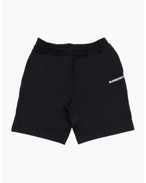 Burberry Raphael Logo Cotton Shorts - Black