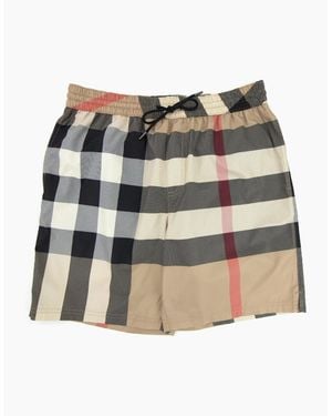 Burberry Guildes Check Shorts Archive - Natural