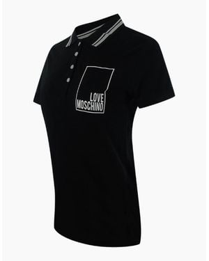 Love Moschino Small Box Logo Polo Shirt - Black