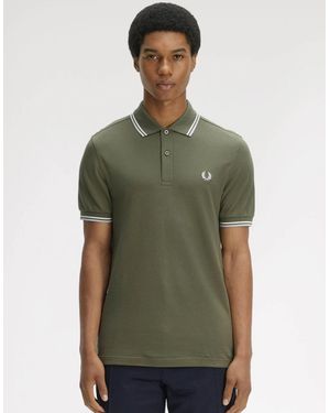 Fred Perry Twin Tipped Signature Polo Shirt - Green