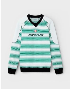 CASABLANCA Interlock Sweatshirt Gradient Stripe - Green