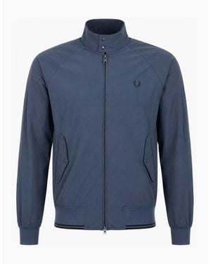 Fred Perry Crinkle Harrington Jacket Dark Airforce - Blue