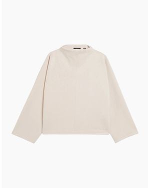 Ted Baker Kenseyy Cupro Funnel Neck Sweat Ivory Jumper - Natural