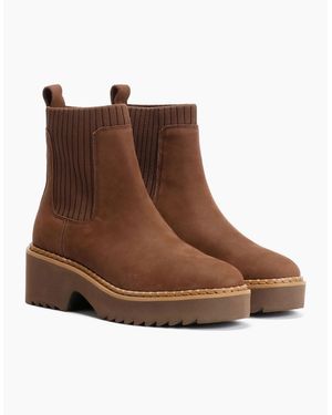 TOMS Millie Nubuck Leather Dark Boots - Brown