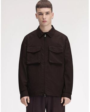 Fred Perry Ripstop Pocket Overshirt - Black