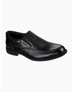 Skechers Dreston Ratlon Leather Loafers - Black