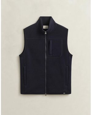 GANT Zipped Fleece Vest - Blue