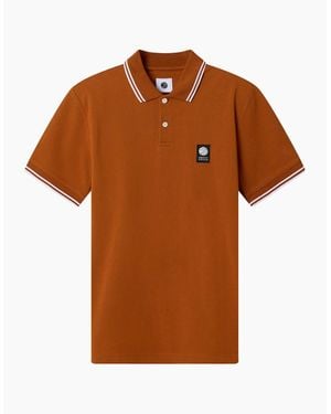 Pretty Green Rayner Ss Polo Rust - Brown