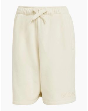 adidas Ess Lin Solid Bermuda Sweat Shorts - White